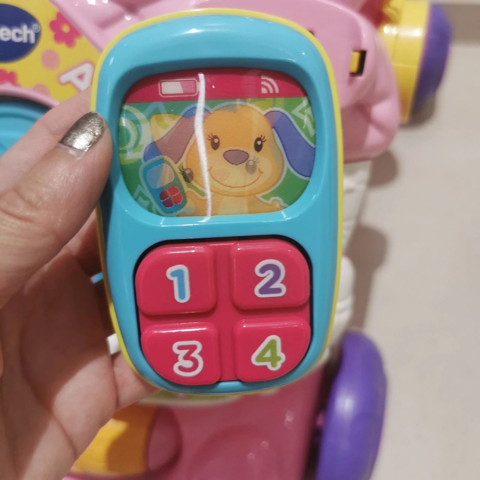 VTech Super Andador Falante Rosa – Andador de caminhada e centro de atividades interativo, novo – photo 7